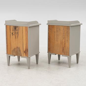 A pair of bedside cabinets, later part of the 20th century.