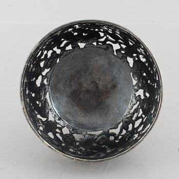 Skål, silver, Wang Hing & Co, Kina, tidigt 1900-tal.