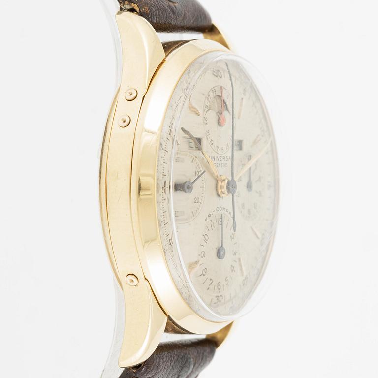Universal Genève, Tri-Compax, chronograph, ca 1945.