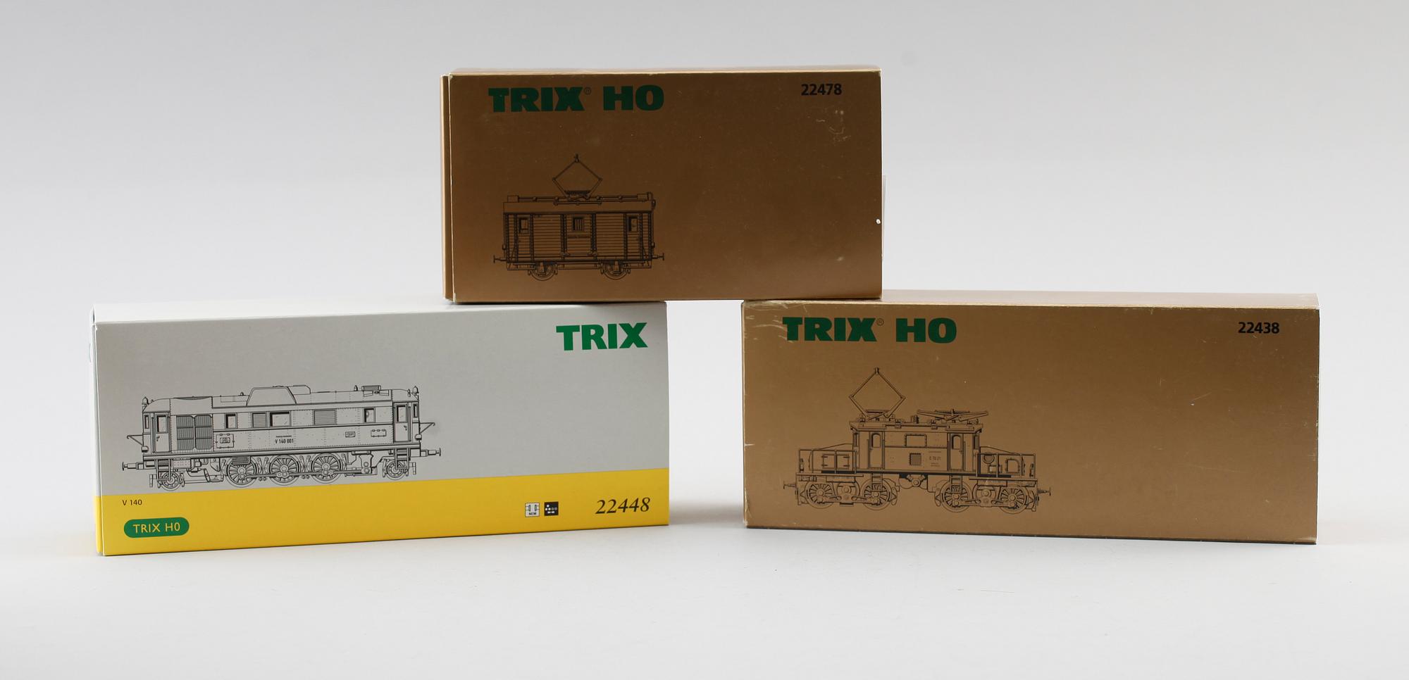 MODELLTÅG, 3 st, Trix, Tyskland.