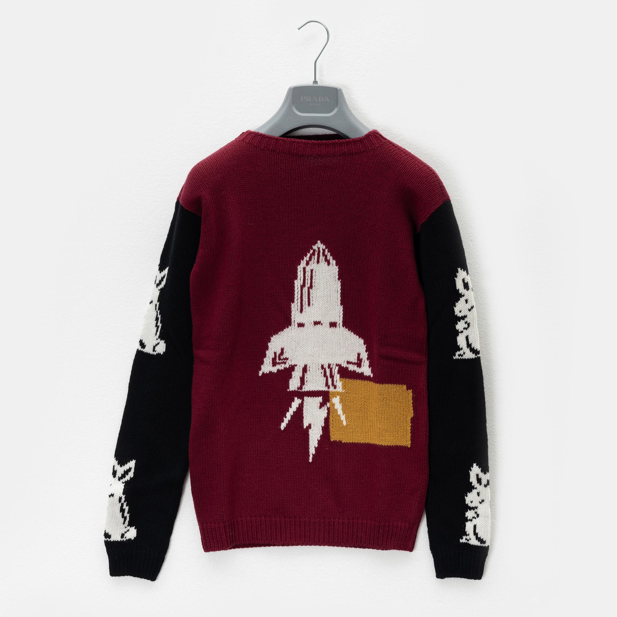 Prada, a knitted wool sweater, size 38.