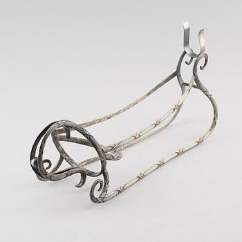 FLASKSTÄLL, nysilver, sekelskiftet 1900.