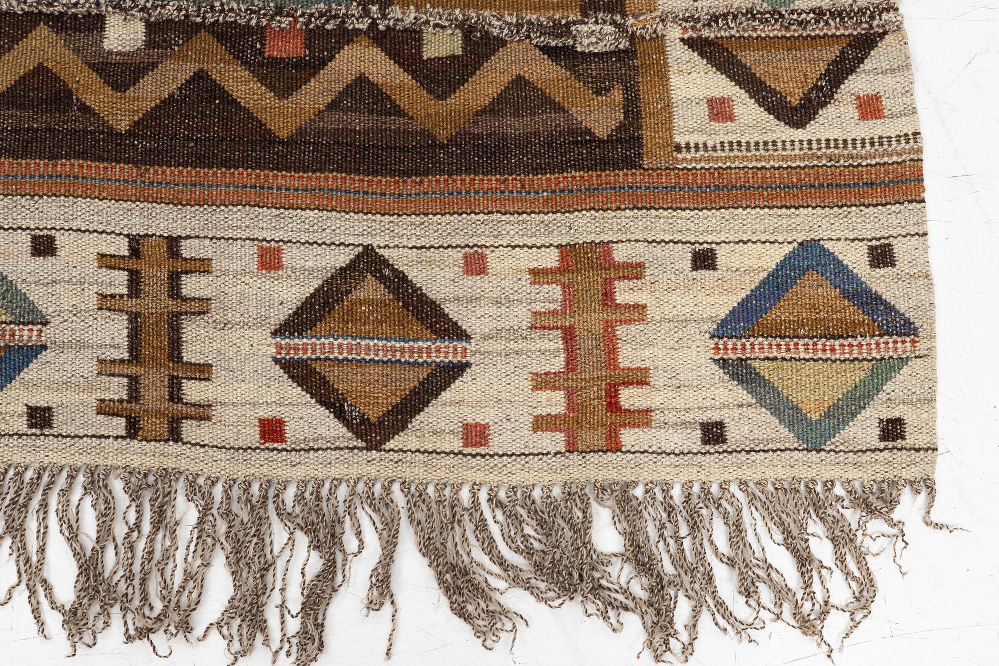 Märta Måås-Fjetterström, a 'Renaissance' drape, flat weave, c. 213 x 145 cm, signed MMF.