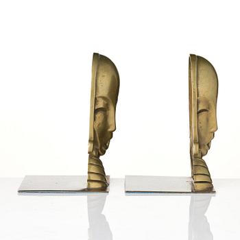 Carl-Einar Borgström, a pair of brass bookends model "840", Ystad-Metall.