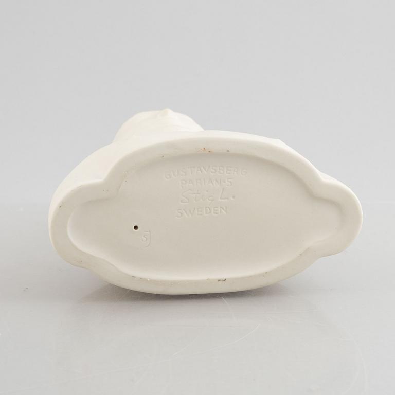 Stig Lindberg, figurin, parian, "Mannen med masken", Gustavsberg.
