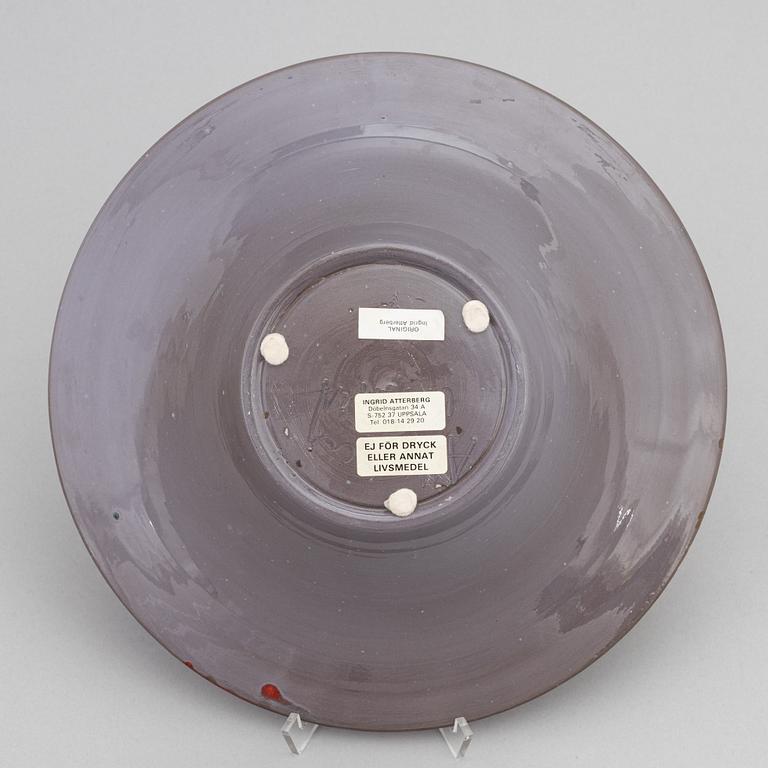 Ingrid Atterberg, a unique signed ceramic bowl.