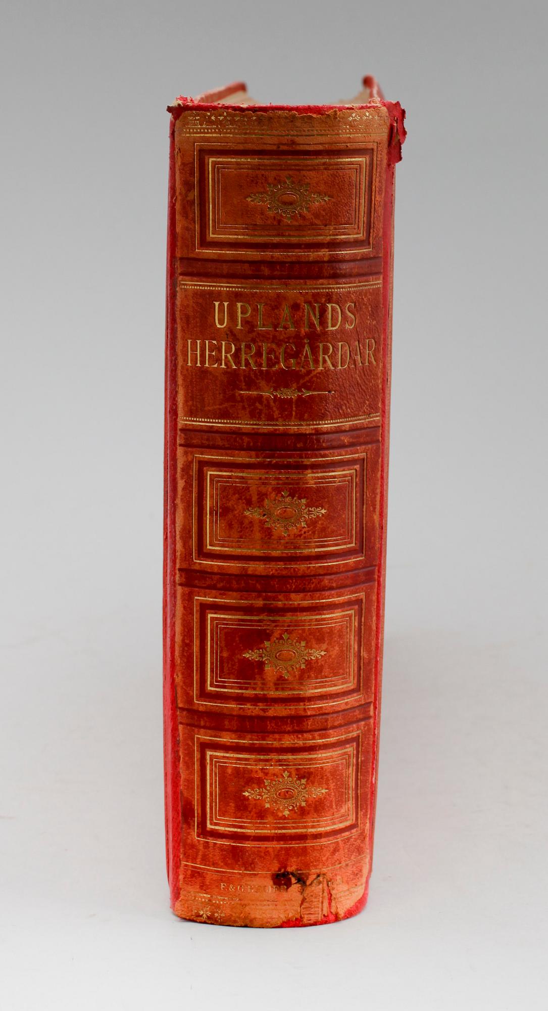 BOK: Uplands Herrgårdar af CA Klingspor och B Schlegel, F & G Beijers förlag 1881.