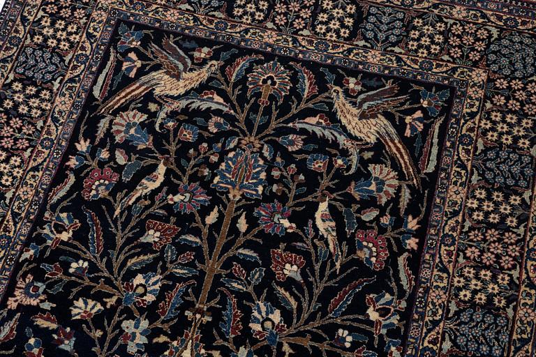 An antique pictoral Tehran rug, North Persia, c. 202 x 138 cm.