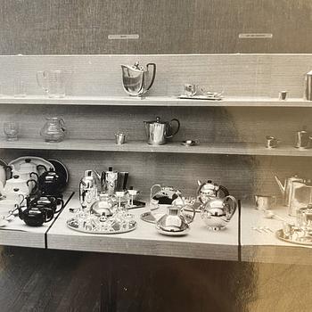 Sylvia Stave, a silver plated jug model 3470, C.G. Hallberg, Stockholm, 1930s.