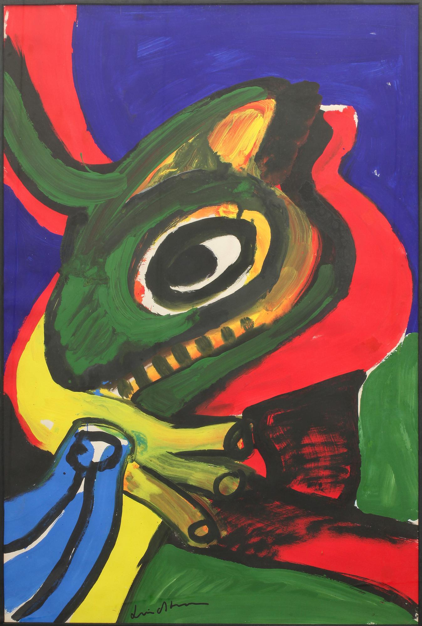 BENGT LINDSTRÖM, gouache, sign.