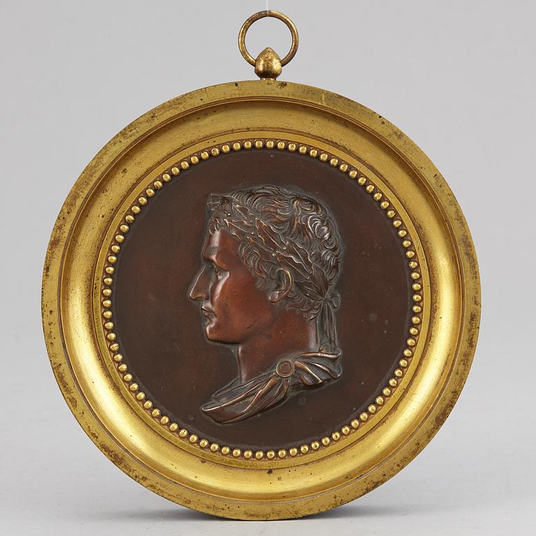 MEDALLION, bronze, 19th century.