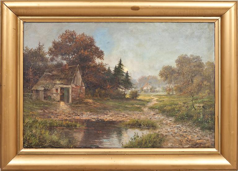 OKÄND KONSTNÄR, olja på duk, sign K Govehardi.