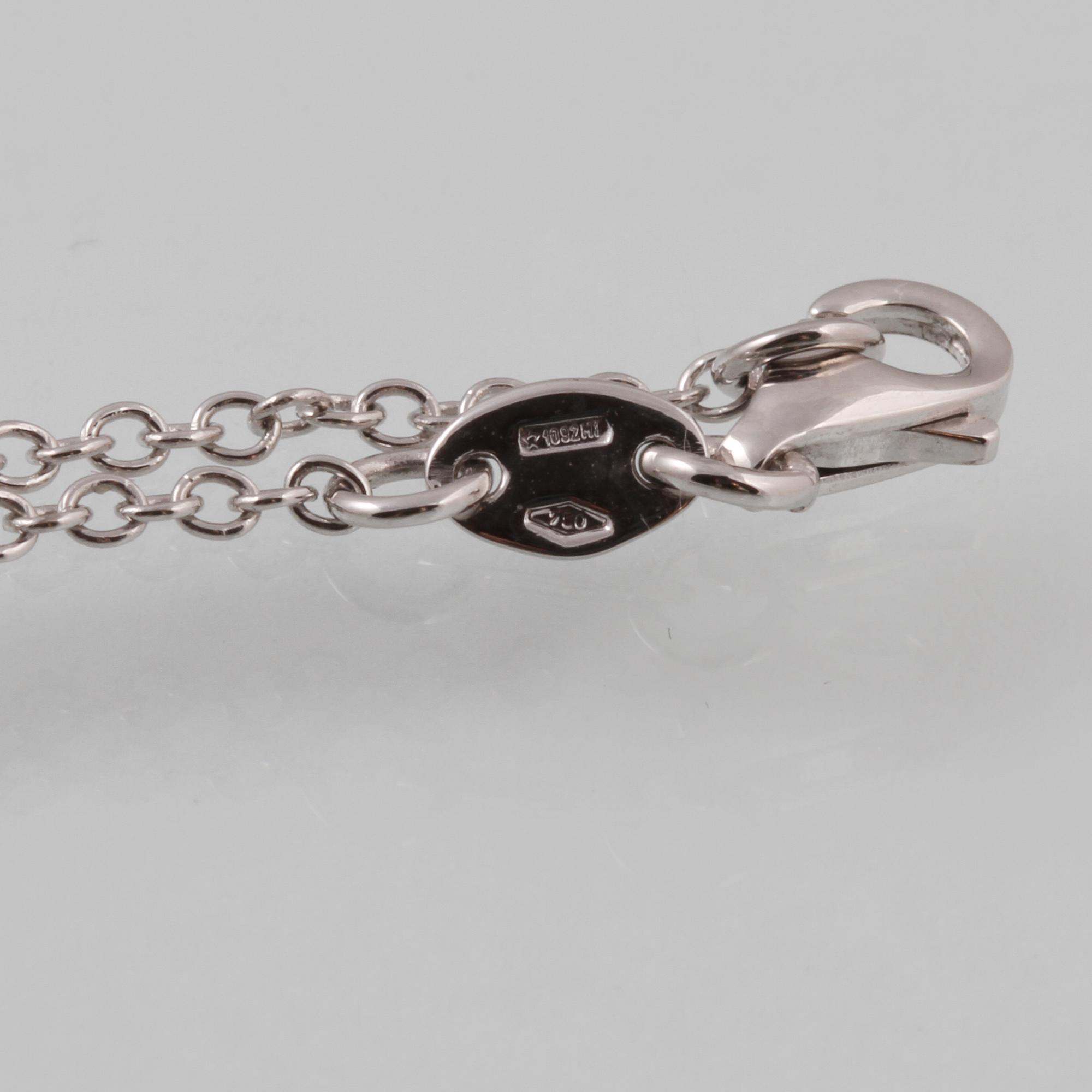 COLLIER, 18K vitguld med 15 briljantslipade diamanter ca 0.70 ct, Milano, Italien. Vikt 5,8 gram.