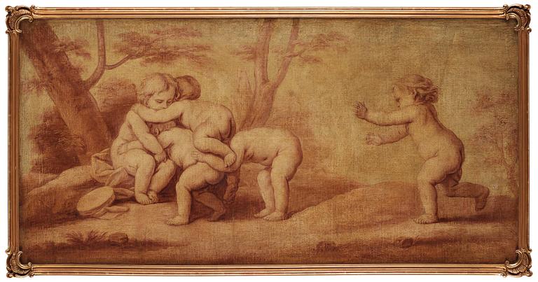 Francois Boucher In the manner of the artist, Playing puttos.
