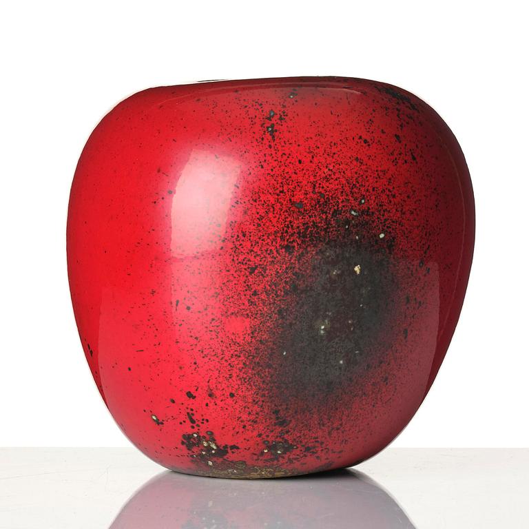a faience sculpture of an apple, Biot  France.
