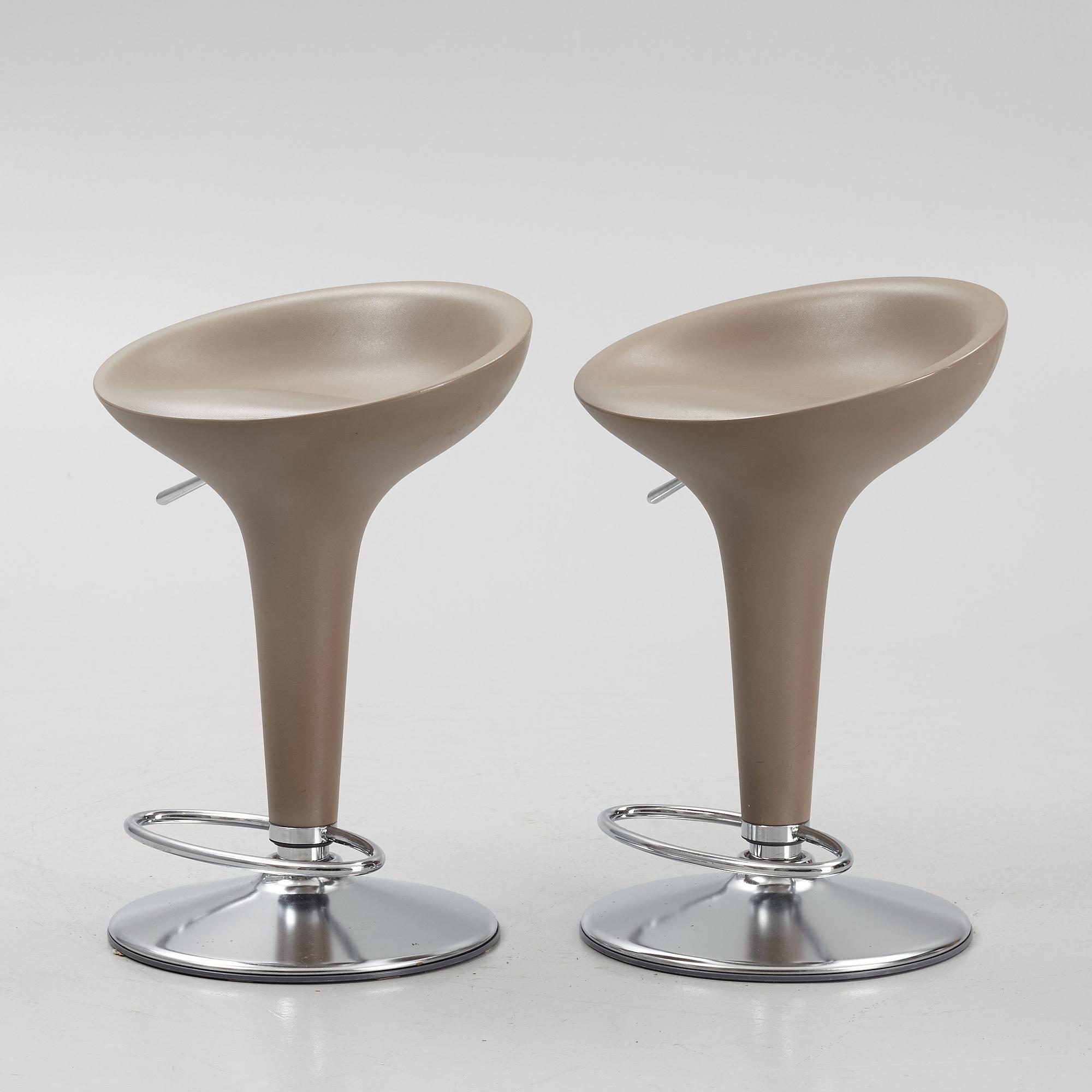 Stefano Giovannoni, a pair of 'Bombo' bar stools, Magis, Italy.