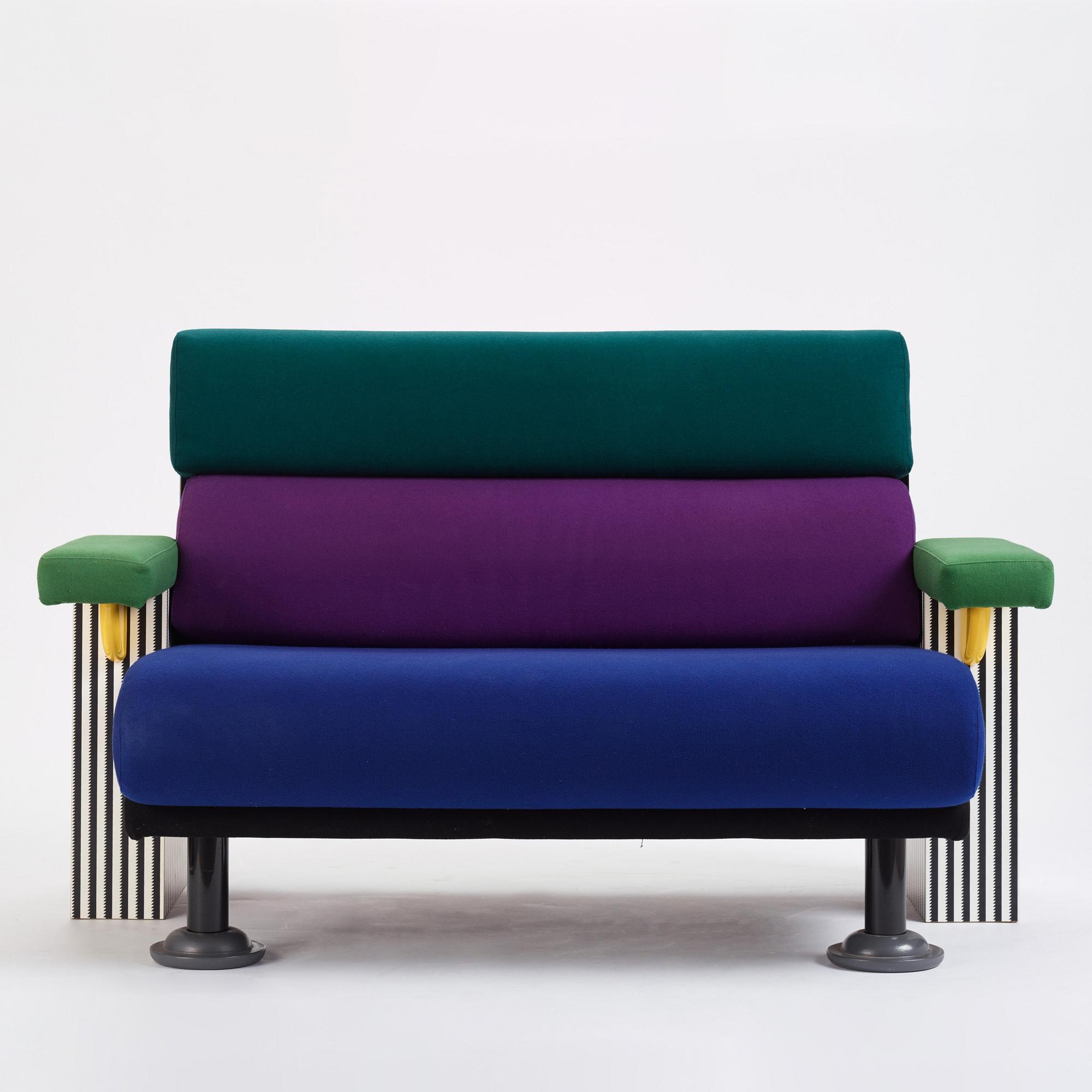 Michele De Lucchi, a "Lido" sofa, Memphis, Italy, post 1982.