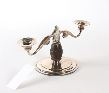 KANDELABER, art decostil, nysilver.