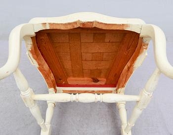 KARMSTOLAR, 1 par, rokokostil, 1900-talets början.