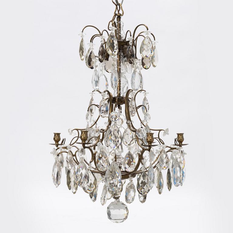 A Rococo style chandelier, first half of the 20th Century.