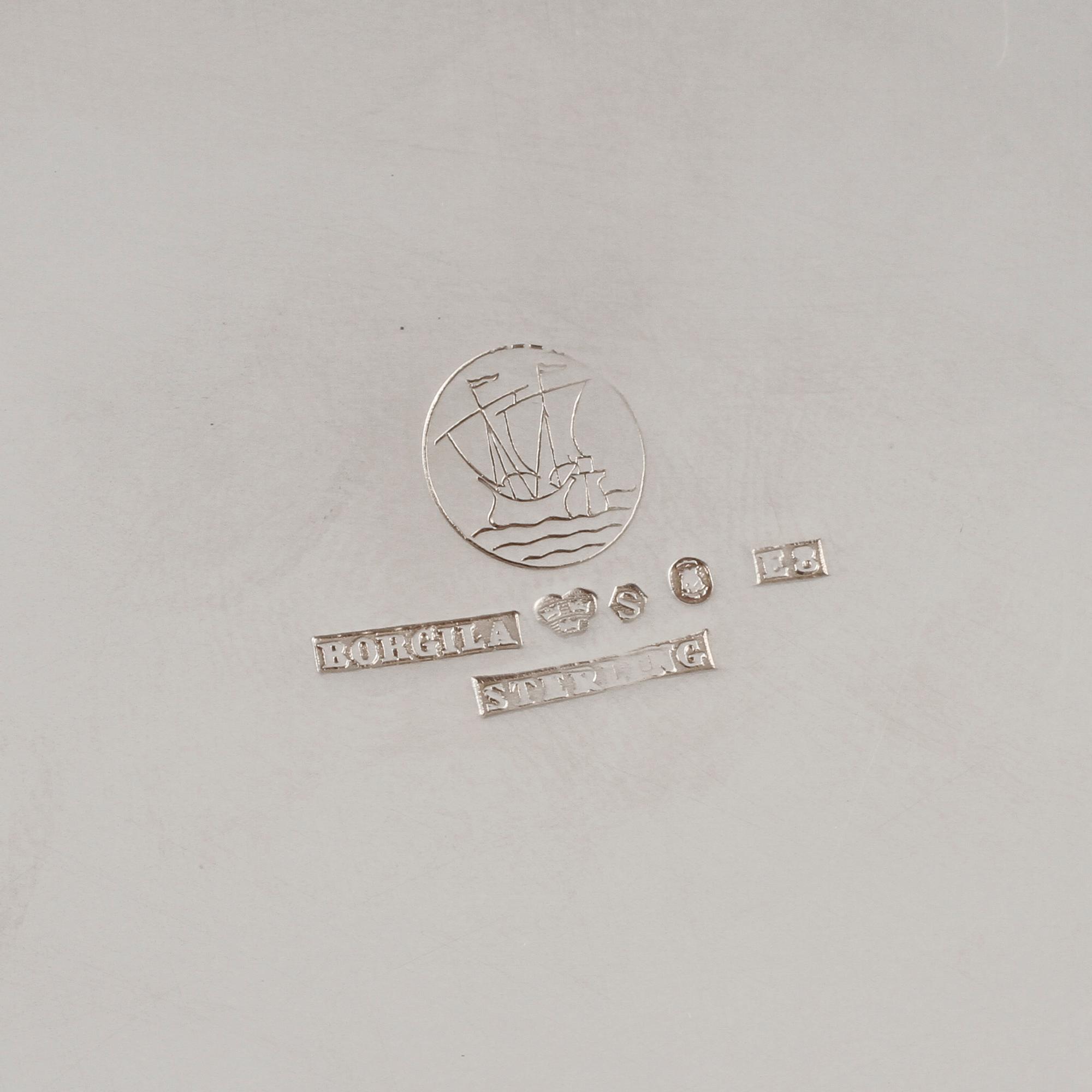 COASTERS, ett par, silver, Borgila, Stockholm, 1928. Vikt 320 g.