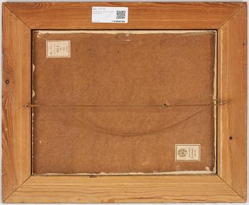 OKÄND KONSTNÄR, olja på pannå, otydligt signerad, 1900-talets första hälft.