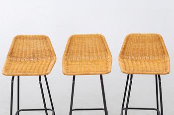 Three bar chairs, 1960-/1970's.