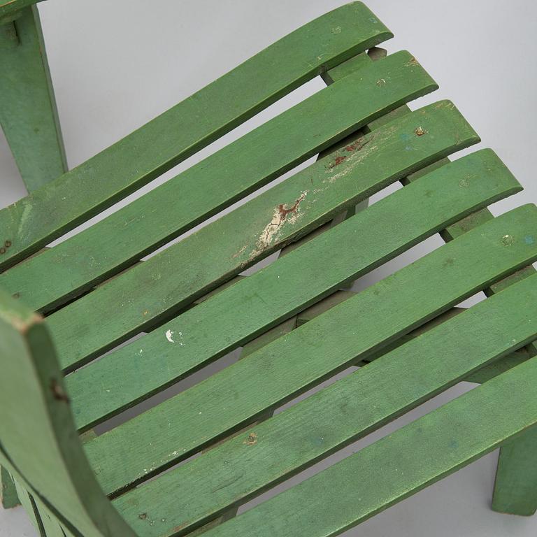 Alvar & Aino Aalto, Four early 1950s 'Aurinko' (Sun-serial) garden chairs, model 910  for O.Y. Huonekalu- ja Rakennustyötehdas A.B.
