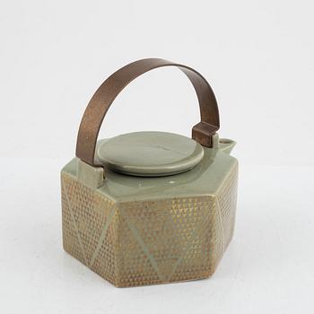 Signe Persson-Melin, tekanna, stengods, "Six-Sided", Rörstrand.