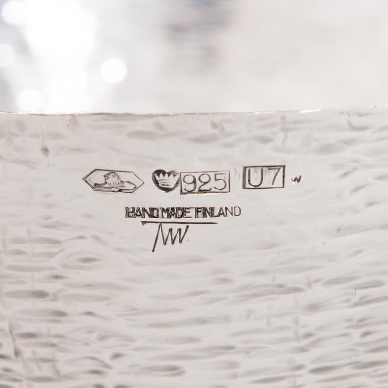 TAPIO WIRKKALA, SKÅL, sterling silver, stämpelsignerad TW, Kultakeskus, Tavastehus 1973.
