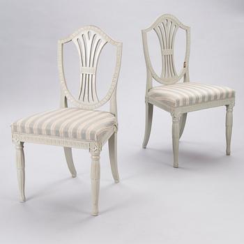 A PAIR OF GUSTAVIAN CHAIRS, late 18th century.