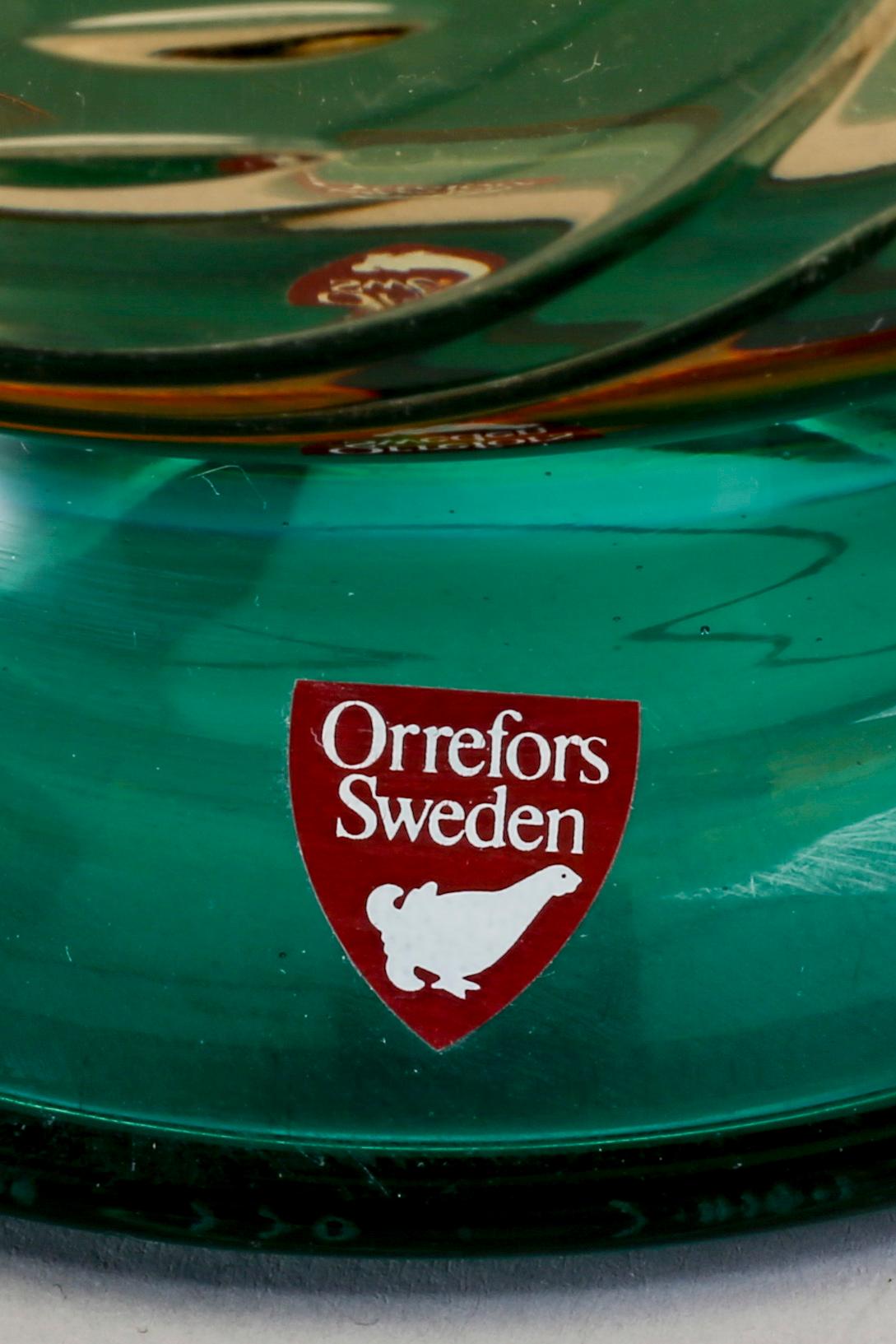 Gunnar Cyrén, bowls / vase, 3 pcs, Orrefors, signed.