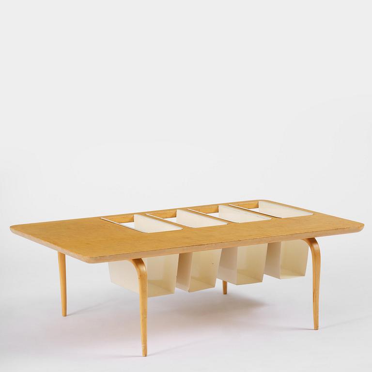 Bruno Mathsson, a magazine table, Firma Karl Mathsson, Värnamo, 1964.