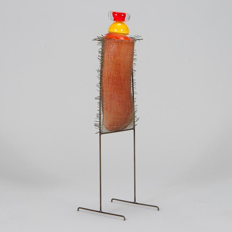 Markku Salo,  a glass sculpture, signed Markku Salo Nuutajärvi Notsjö 1991.