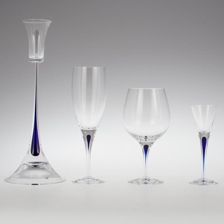 GLASSERVIS, 68 delar, "Intermezzo", Erika Lagerbielke, Orrefors.