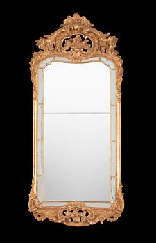 699. A Swedish Rococo 18th century mirror.