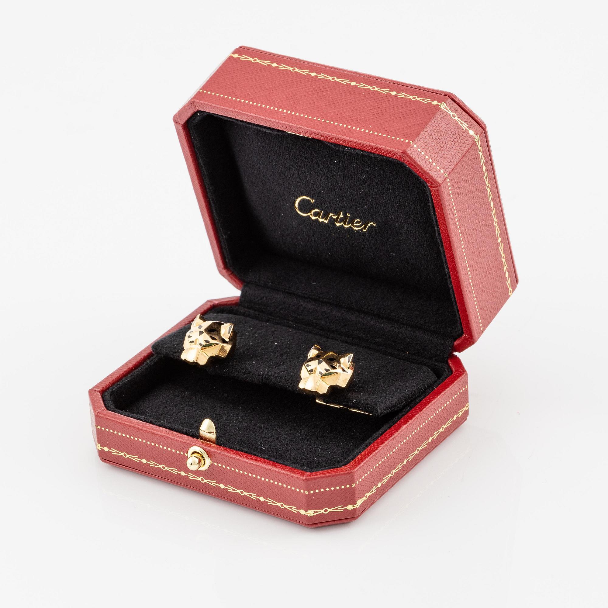 Ett par manschettknappar Cartier "Panthère".