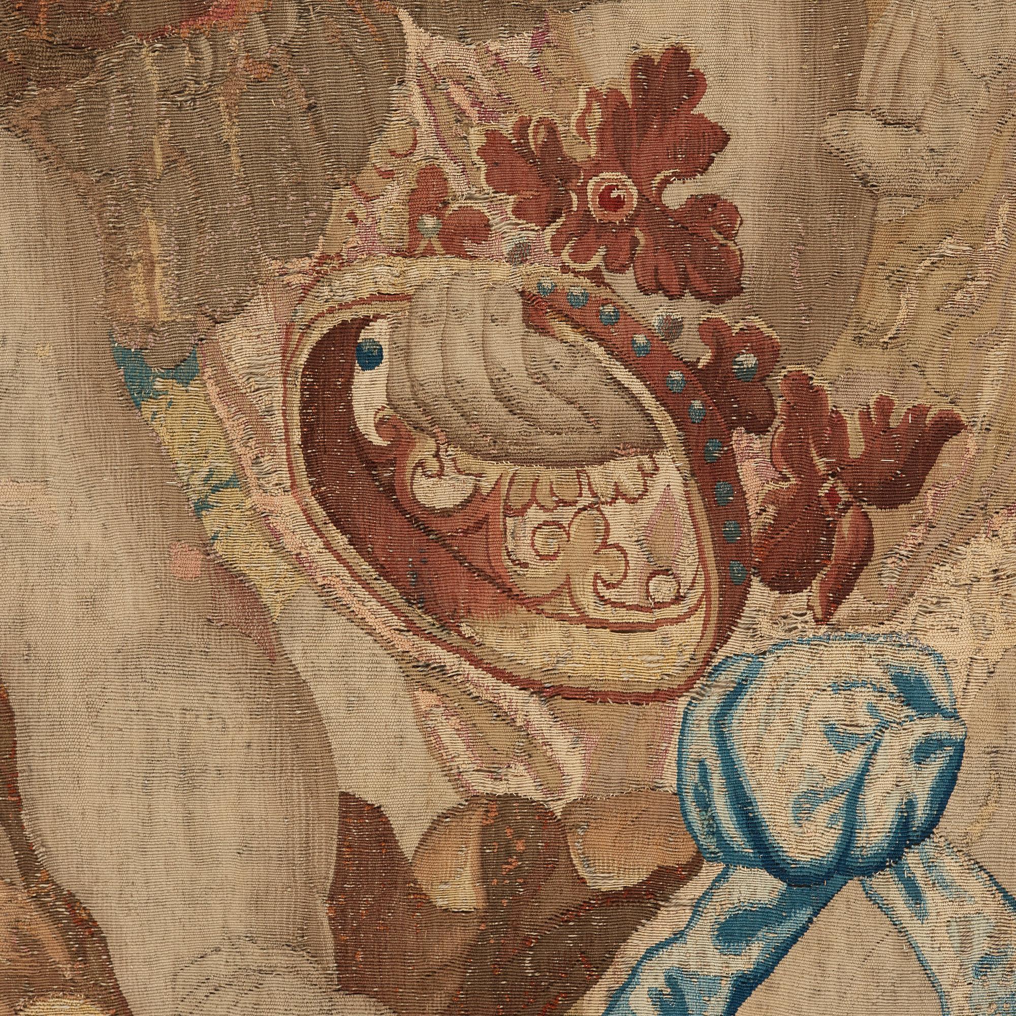 VÄVD TAPET, gobelängteknik. 339 x 316,5 cm. Bryssel, tidigt 1600-tal.