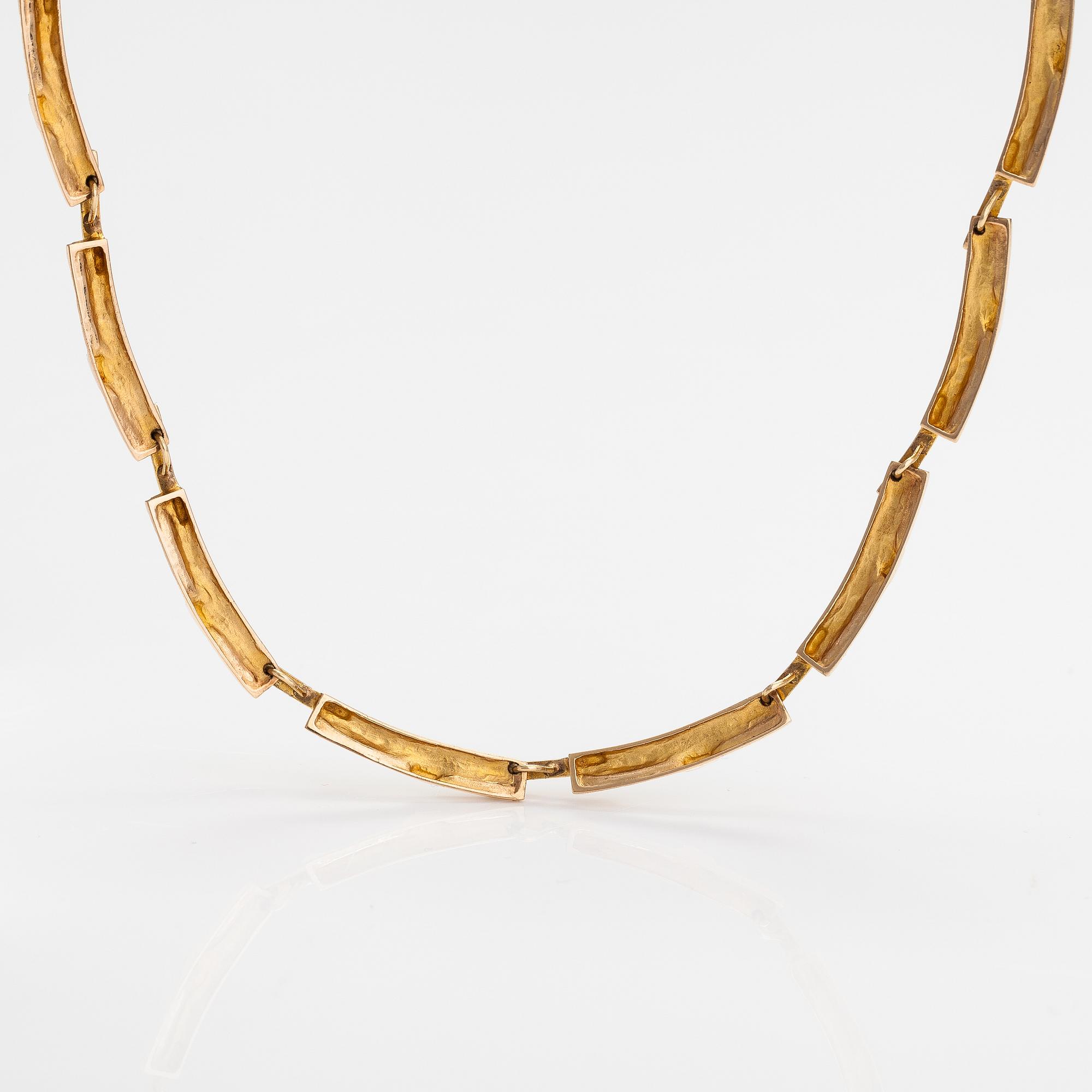 Björn Weckström, Halsband "Tundra", 14K guld. Lapponia 1974.