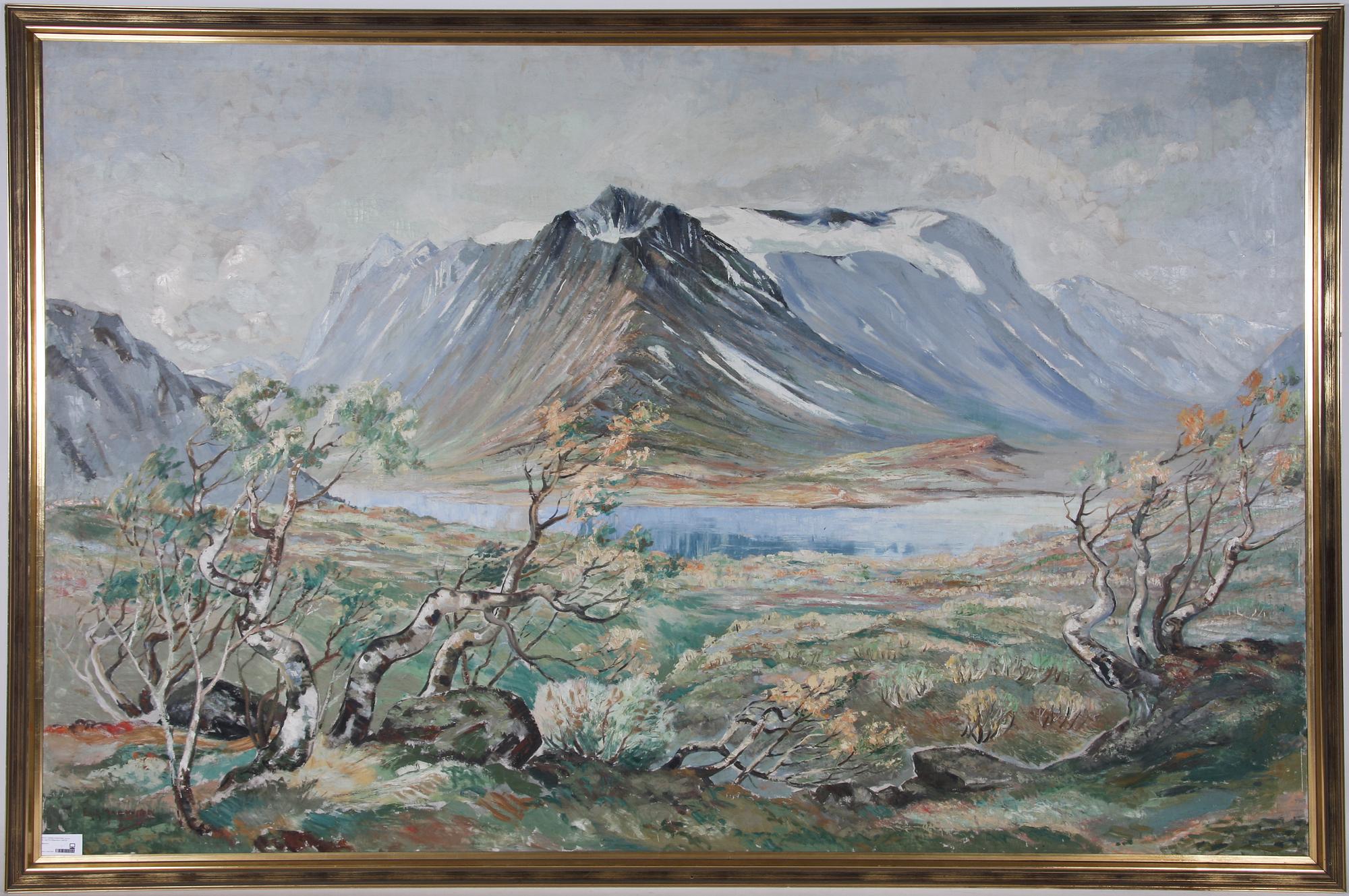 OKÄND KONSTNÄR, olja på duk, sign Erik Magnusson 1900-tal.