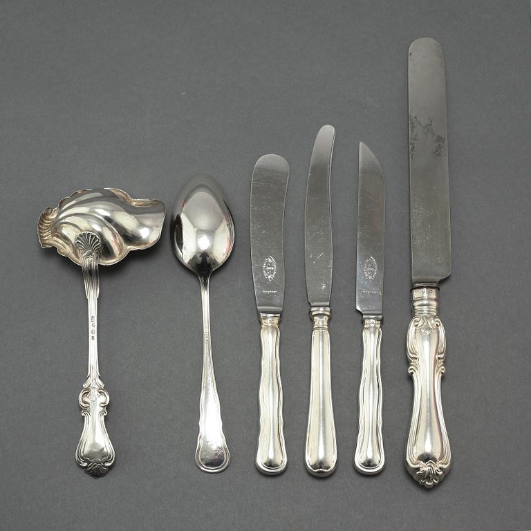 17 pcs of silver cutlery from 19th and 20th century.