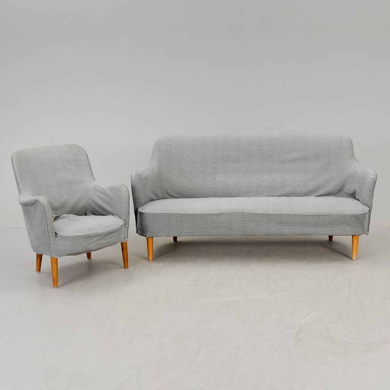 SOFFA OCH FÅTÖLJ, "Samsas", Carl Malmsten.