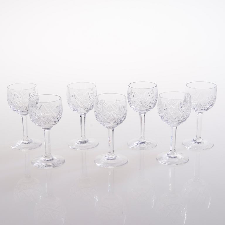 An 'Yrjö' crystal glassware set, circa 36 pieces, Riihimäen Lasi, Finland, latter half of the 20th century.