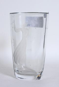 VAS, glas, Sven Palmqvist, Orrefors, 1900-tal.