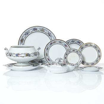Dinner service, 100 pieces, creamware, "Iris", Rörstrand, second half of the 20th Century.