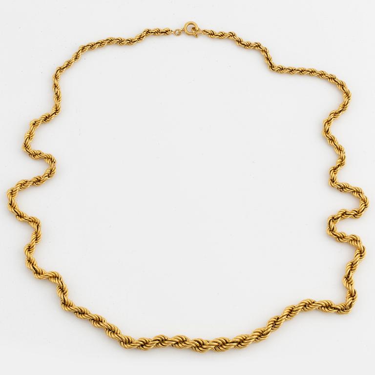 Collier, doserad cordel, 18K guld.