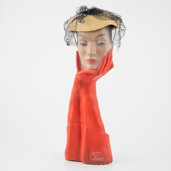 A plaster mannequin, Christian Dior, presumably 1930's.
