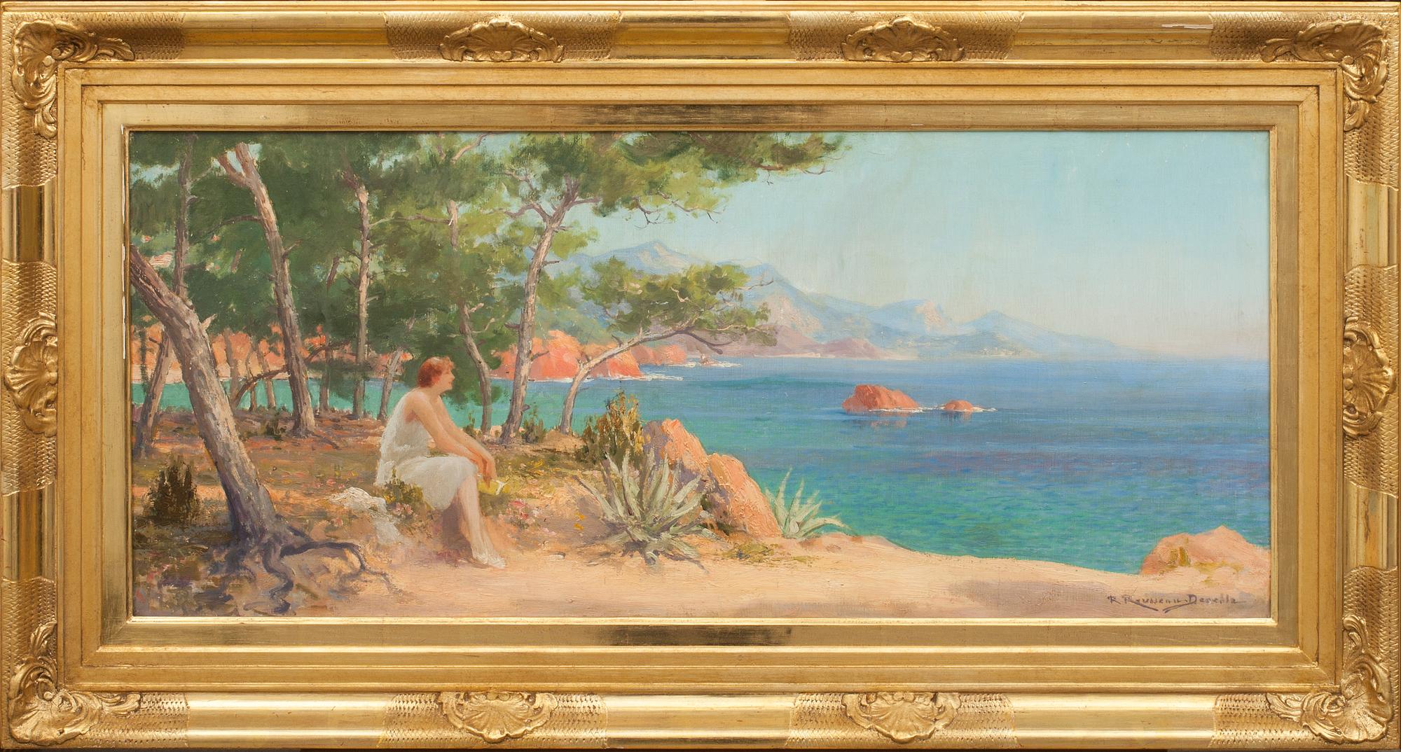 RENÈ A. ROUSSEAU-DECELLE, olja på duk. Signerad.