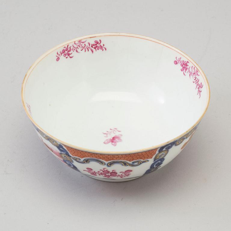 SKÅL, porslin, Kina, Qingdynastin, Qianlong (1736-95).
