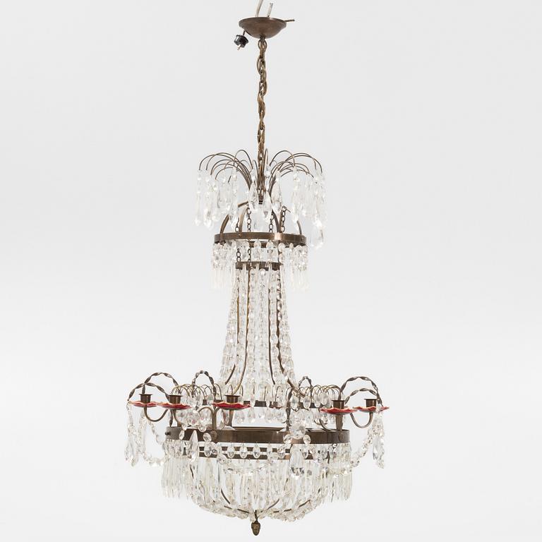 An Empire style chandelier, first half of the 20th Century.